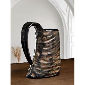 Viking Horn Mugs And Beer Glasses For Drinking Eco Friendly European Style Dishwasher Safe Natural Horn Tankard Vintage Mug - Product Image 1