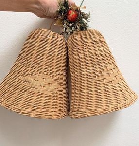 Handmade Rattan Christmas Tree Ornament Large Rustic Star Top Handcrafted Decor - Product Image 5