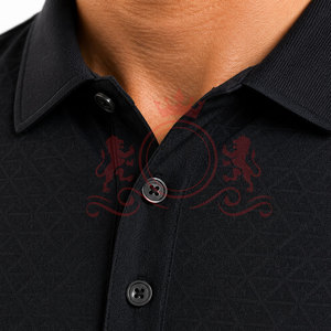 Export Quality Black Polo Shirt <b>Classic</b> Style Soft Cotton Fabric Breathable Comfortable Short Sleeve Daily Outfit - Product Image 6