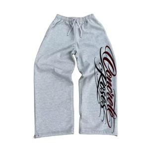 Custom DTG digital printing Baggy Trousers Casual Comfort Garment Dyed 100% Cotton Men's <b>Pants</b> - Product Image 3