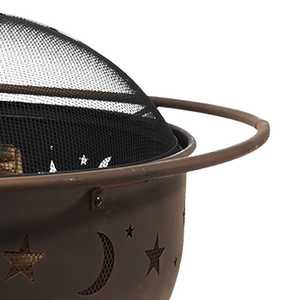 Pozo de fuego de acero para exteriores grande de 41,5 pulgadas, pantalla de chispa personalizada con acabado de pátina de óxido de alta temperatura para calentar al aire libre - Product Image 2