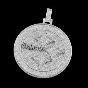 Pendentif personnalisé en moissanite plaqué or 18 carats, médaille ronde en argent 925, breloque hip-hop VVS pour hommes rappeurs - Product Image 5