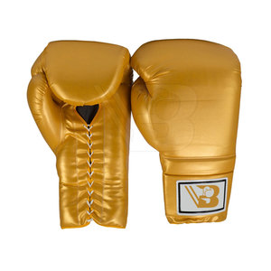 Gants de boxe professionnels en cuir de haute qualité à lacets, design personnalisé, évacuation de l'humidité, unisexe, faible MOQ, service OEM - Product Image 1