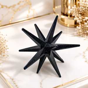 Pierre précieuse en cristal de Goldstone bleu, étoile de Merkaba à 12 points, polie, écologique, Feng Shui - Product Image 3