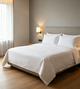 Juego de Funda Nórdica Aloe Blanca con Ribete Gris, Juego de Ropa de Cama de 4 Piezas para Decoración de Dormitorio Moderno, Cuatro Estaciones - Product Image 6