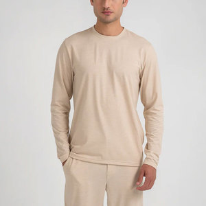 Camiseta de Manga Larga para Hombre, Estilo Urbano, 100% Algodón, Lavado Ácido, Ajustada, de Secado Rápido, Anti-Pilling, con Logotipo Frontal, OEM, Venta al Por Mayor, de la Mejor Calidad - Product Image 1