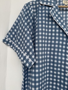 Women's 100% Cotton Gingham <b>Pajama</b> Set Short Sleeve Button-Up Sleepwear Regular Fit <b>Plaid</b> Pattern Casual Lounge Wear - Product Image 4