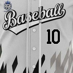 Camisetas de Béisbol Personalizadas Baratas de Alta Calidad, 100% Poliéster Sublimado, Transpirables, Corte Automatizado, Unisex, Manga Corta - Product Image 5