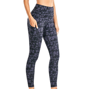 Leggings (Pantalones) de Cintura Alta para Mujer, con Bolsillos Laterales, Material Ligero de Spandex/Nylon, para Gimnasio y Ropa Deportiva - Product Image 1