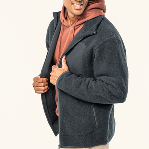 OEM Service Custom Design Winter Fleece <b>Jackets</b> For Adults Wholesale Custom Solid Color <b>Zipper</b> Fleece <b>Jackets</b> In Bulk Quantity - Product Image 4