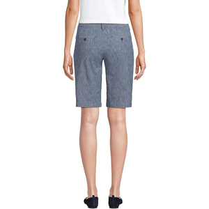 Shorts chino pour femme à taille élastique de 12 pouces, coupe classique, respirant, en tissu Oxford 100 % coton avec poches – Vente en gros directe usine - Product Image 6