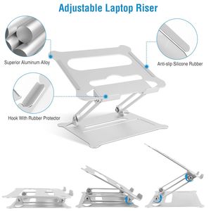 Soporte de Aluminio para Portátil, Ajustable en Ángulo, con Ventilación de Calor y Función de Elevación - Product Image 3