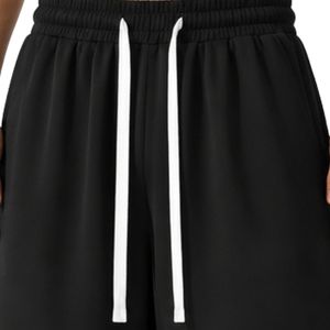 Shorts de basket-ball pour hommes personnalisés noir et blanc, logo personnalisé, entraînement athlétique, gym, sport, maille respirante, séchage rapide, shorts décontractés - Product Image 5