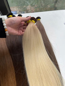 Factory Price 100g Flat Tip <b>Hair</b> <b>Extensions</b> Vietnamese Raw Bundle Human <b>Hair</b> in Variety Length and Colors 60 cm - Product Image 4