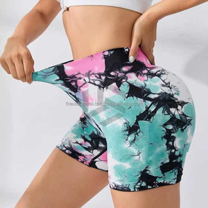 Shorts de yoga sans couture à taille haute pour femmes, effet push-up, pour le fitness, la gym, shorts de sport haut de gamme pour femmes - Product Image 2