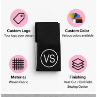 Étiquettes tissées personnalisées avec le nom de la marque, étiquettes cousues pour vêtements, accessoires et sacs
