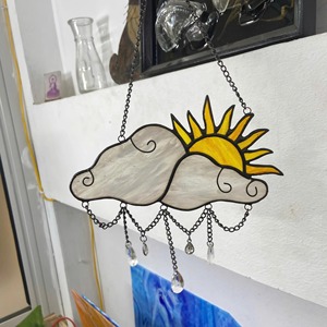 Decorative Glass Hanging Ornament Sun Catcher Ideal For Kids Room And Playful <b>Space</b> Enhancement Crystal <b>Light</b> Catcher From India - Product Image 4