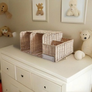 Cesta de Pañales Tejida Premium con Asas para Organización de Guardería, Almacenamiento de Bebés y Decoración de Habitación Infantil, Venta al por Mayor OEM ODM - Product Image 3