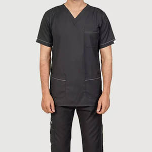 Wholesale Custom Logo Men's Medical Scrub Uniform <b>Set</b> V-neck Short Sleeve Nurse <b>Doctors</b> Dental Hospital Workwear Scrub Suit - Product Image 4