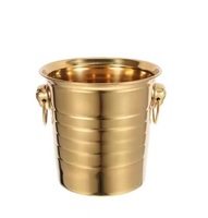 Seau à glace en acier inoxydable antique fait main pour champagne et vin, idéal pour les outils de bar, logo personnalisé accepté en gros