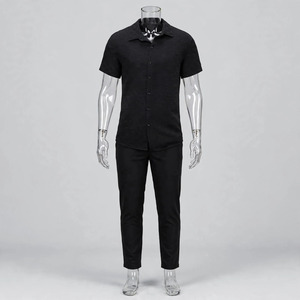 Manufacturer Plus Size Tracksuits for Men 2 Piece <b>Y2K</b> Streetwear Oversized Custom LOGO 100%cotton Sports t <b>Shirt</b> for Men's Sets - Product Image 3