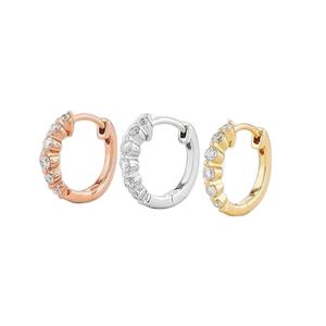 Pendientes de Diamantes Cultivados en Laboratorio VVS, Oro de 14K, Pendientes de Aro de Diamantes de Laboratorio de Alta Calidad para Mujer - Product Image 1