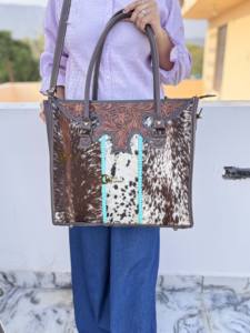 Bolso Tote Grande de Cuero Grabado a Mano, Estilo Bohemio Vintage, con Asa Cruzada y Correa para Hombro, de Piel de Vacuno, Novedad 2026 - Product Image 5