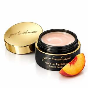 Private Label Peach <b>Lip</b> Lightening Butter <b>Balm</b> Moisturizing <b>Lip</b> Butter for Softening & Nourishing OEM Wholesale Healthy <b>Lip</b> Care - Product Image 1
