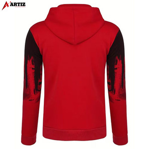 Custom Logo Sublimation Men's Fleece <b>Hoodies</b> Wholesale 100% Cotton Printed Full Color Casual Street-wear <b>Plain</b> Workout Wear - Product Image 3