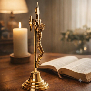 Gran Cruz Sagrada de Jesucristo en Latón Puro con Acabado Dorado Vintage para Decoración del Hogar, Sala de Oración, Altar de Iglesia y Regalos Religiosos - Product Image 3