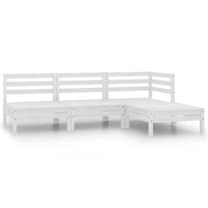 Ensemble de salon de jardin modulaire standard en pin massif blanc - Product Image 1