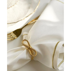 Porta Servilletas de Latón al por Mayor, Modernos Soportes Cilíndricos Dorados Ecológicos para Decoración de Mesa, Bodas y Fiestas Rústicas - Product Image 4
