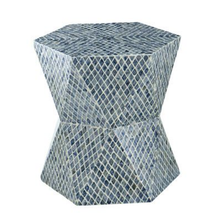 Mesa de Centro Redonda de Lujo con Incrustaciones de Madreperla Hecha a Mano para Proyectos de Diseño de Interiores - Product Image 4