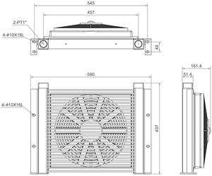 Enfriador de Aluminio de Placas y Aletas Tong Li TL2-40H DC12V/24V Fabricado en Taiwán para Maquinaria Pesada con Larga Vida Útil - Product Image 2