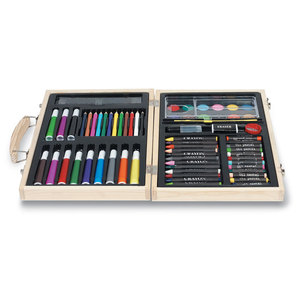 Set di arte con dipinti in scatola di legno - Product Image 1