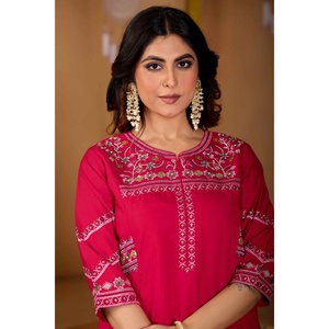 Ensemble Anarkali Kurti Palazzo Dupatta pour femmes - Product Image 3