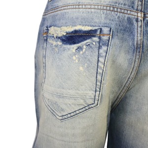 Shorts de Mezclilla Desgastados y Rotos de Alta Calidad al por Mayor, Transpirables, Casuales, Rectos, para Hombre, Color Azul - Product Image 4