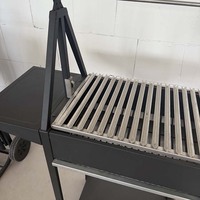 Barbecue portable pliable au charbon de bois pour l'extérieur avec poignée de transport pour le camping en famille