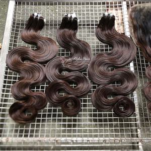 Extensiones de cabello ondulado de cuerpo súper barato en bruto de fábrica textura hermosa vendedores de cabello saludable maravilloso comprar a granel cabello virgen crudo - Product Image 5