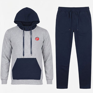 Conjunto Deportivo Informal para Hombre, con Capucha, Lavado, Sólido, de Tela Cómoda, Manga Larga, Pantalones, para Deportes, Gimnasio, Aire Libre, Uso Diario - Product Image 1