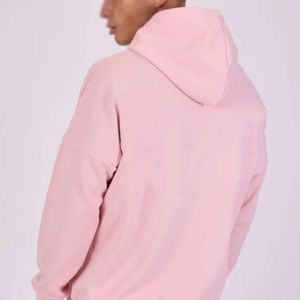 Survêtements en molleton 100% coton rose clair de haute qualité pour hommes, impression puff, streetwear, ensembles de sweat-shirts et pantalons de survêtement personnalisés en coton - Product Image 4