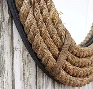 Handmade Nautical Rope Wall <b>Mirror</b> Rustic Coastal Round Decorative <b>Hanging</b> <b>Mirror</b> - Product Image 3