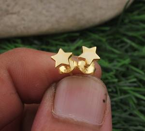 Boucles d'oreilles pendantes étoile plaquées tendance en argent sterling 925, délicates, motif étoile du Nord céleste, scintillantes avec zircon cubique, de luxe, pour femme, pour soirée - Product Image 2