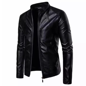 Custom Mens Quilted Biker <b>Leather</b> <b>Jacket</b> Slim Fit Multi Zip Motorcycle <b>Jacket</b> PU Genuine <b>Leather</b> OEM - Product Image 1
