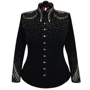 Luxury <b>Rhinestone</b> Western Rodeo Competition <b>Jacket</b> for Cowgirl Horse Show Riding and Performance Events - Product Image 1