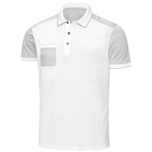 Chemise à manches courtes pour homme, gris foncé, couleur unie, décontractée, 100% polyester, tissu tricoté à séchage rapide, coupe classique - Product Image 5