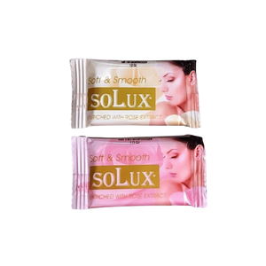 Etiqueta privada SOLUX 10 gramos tamaño pequeño Hotel Bar jabón personalizado OEM ODM Mini artículos de baño muy barato rosa - Product Image 1