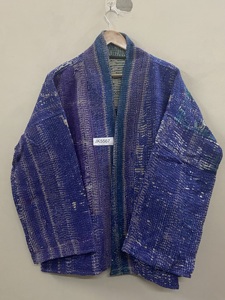 Wholesale Handmade Vintage Kantha <b>Kimono</b> Jacket Autumn Winter Knitted 100% Cotton Eco-Friendly Breathable Embroidery <b>Women</b> - Product Image 6