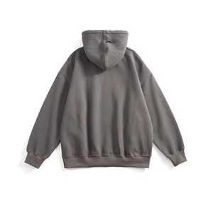 Sweat à capuche homme style urbain simple, personnalisé, épais, en tissu gaufré, avec empiècements contrastants - Product Image 4