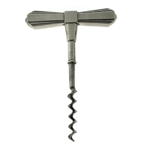 Tire-bouchon décapsuleur vintage en métal robuste en alliage de zinc avec poignée en forme d'arc antique, tire-bouchon manuel pour barware - Product Image 4